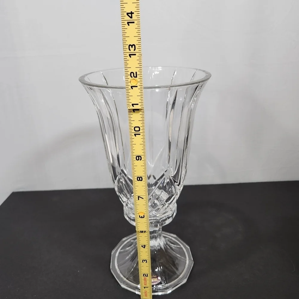 Vintage 24% Lead Crystal 2 Peice Candle Holder with Intricate Accents.